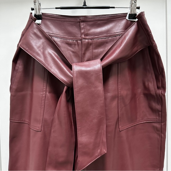 LUCY PARIS Vegan Faux Leather High Rise Tapered Pant - Picture 2 of 10